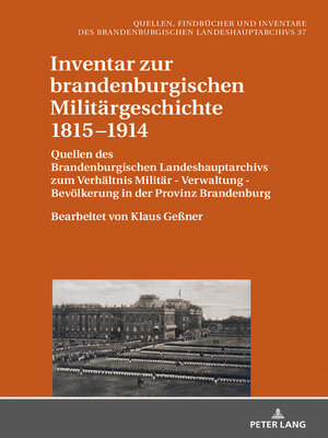 cover image of Inventar zur brandenburgischen Militaergeschichte 18151914